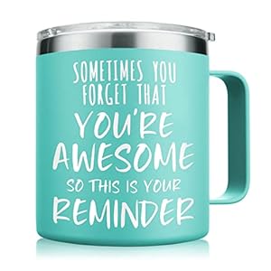 NOWWISH Gifts for Her, Sometimes You Forget You're Awesome Coffee Mug, Inspirational Gifts, Thank You Appreciation Gifts for Coworker, Teacher, Mom, Wife, Sister - Green NOWWISH Gifts for Her Sometimes You Forget Youre Awesome Coffee Mug Inspirational Gifts Thank You Appreciation Gifts for Coworker Teacher Mom Wife Sister Green