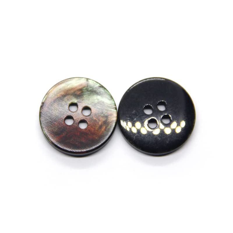 12 Bottoni In Resina Per Cappotto Uomo, 4 Fori, Colore Caffè, 25 Mm, Per Cucito E Fai Da Te - 5