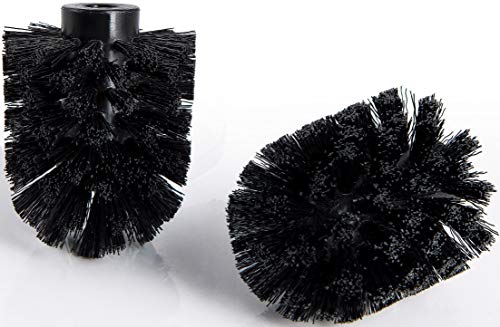 all lemon WC-Bürstenköpfe (2er Set), Hygienische Ersatz-Bürstenköpfe Toilettenbürsten, Schwarz, 7 x 7 x 9 cm, 1,2 cm Gewinde