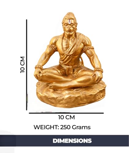 Image of Yadava Bahubali Hanuman Ji Idol for Car Dashboard & Home | Bajrangbali Murti for Pooja Temple, Office & Spiritual Decor