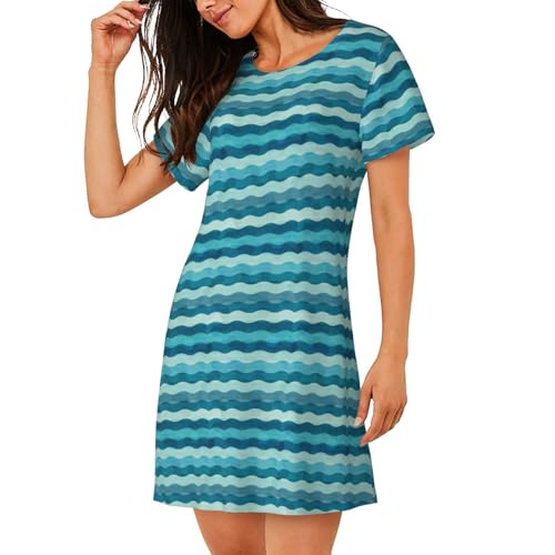 Chemise de nuit manches courtes respirante contre la chaleur nocturne