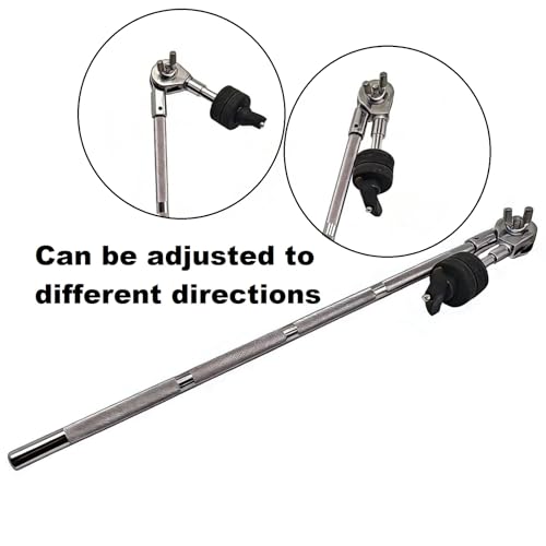 Soporte de brazo para platillo metálico ajustable, extensión larga para brazo de platillo, soporte de montaje para accesorios de batería miniatura 2