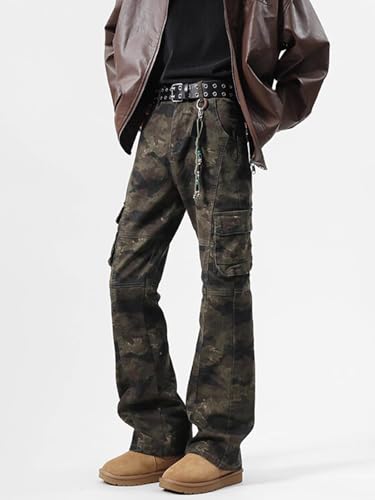 Men's Pants Spring American Retro Camouflage Multi-Pocket Casual Workwear High-Street Straight-Leg Trouser for Men2