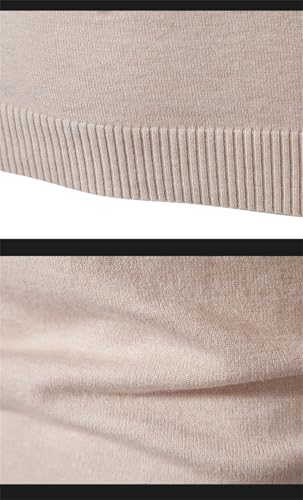 Men's Wool Blend Semi High Neck Sweater Knit Pullover Long Sleeve Comfortable Warm Base Layer Casual Slim Fit Top4