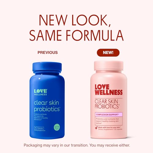 Love Wellness Clear Skin Probiotic | Clear Up Hormonal Acne Pimples, Redness & Pore Minimizer | Skin Care with Zinc, Bifidobacterium Longum & Chaste Tree Fruit Extract | Acne Treatment | 30 Count - Image 3