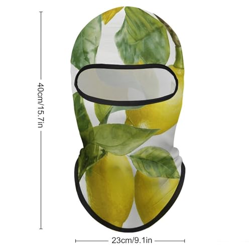 Máscara facial de balaclava de hojas de limón para hombres y mujeres, protección solar, transpirable, cubre todo el cabeza para senderismo, ciclismo, running y conducción miniatura 2