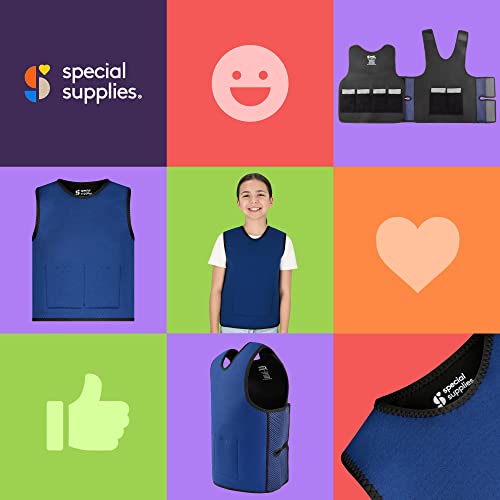 Special Supplies Weighted Sensory Compression Vest For Kids With Processing Disorders, Adhd, And Autism, Calming And Supportive With Adjustable Weight Fit (Medium 20X36 Inches) #TOP6