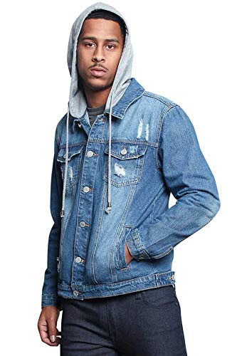 Image of VICTORIOUS Men's Distressed Denim Jacket