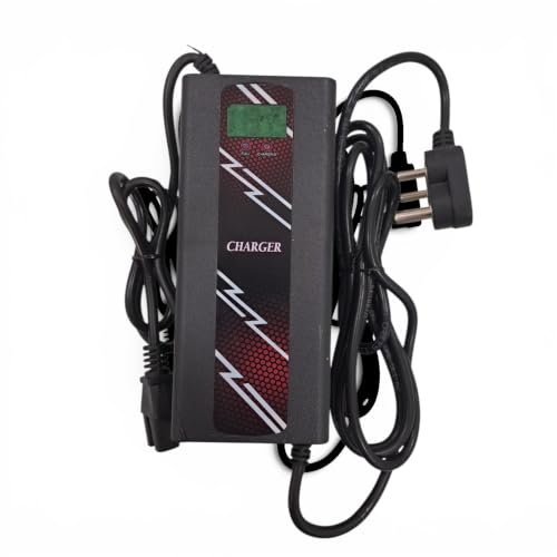 Image of Electric Scooter Charger 60V 4 Ampere for Lead Acid & Graphene Batteries | 5 Battery Scooter | Longest Wire | Percentage Screen.
