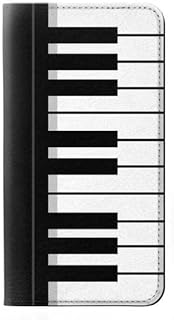 RW3078 Black and White Piano Keyboard PU Leather Flip Case Cover for iPhone 14 Pro