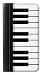 RW3078 Black and White Piano Keyboard PU Leather Flip Case Cover for iPhone 14 Pro