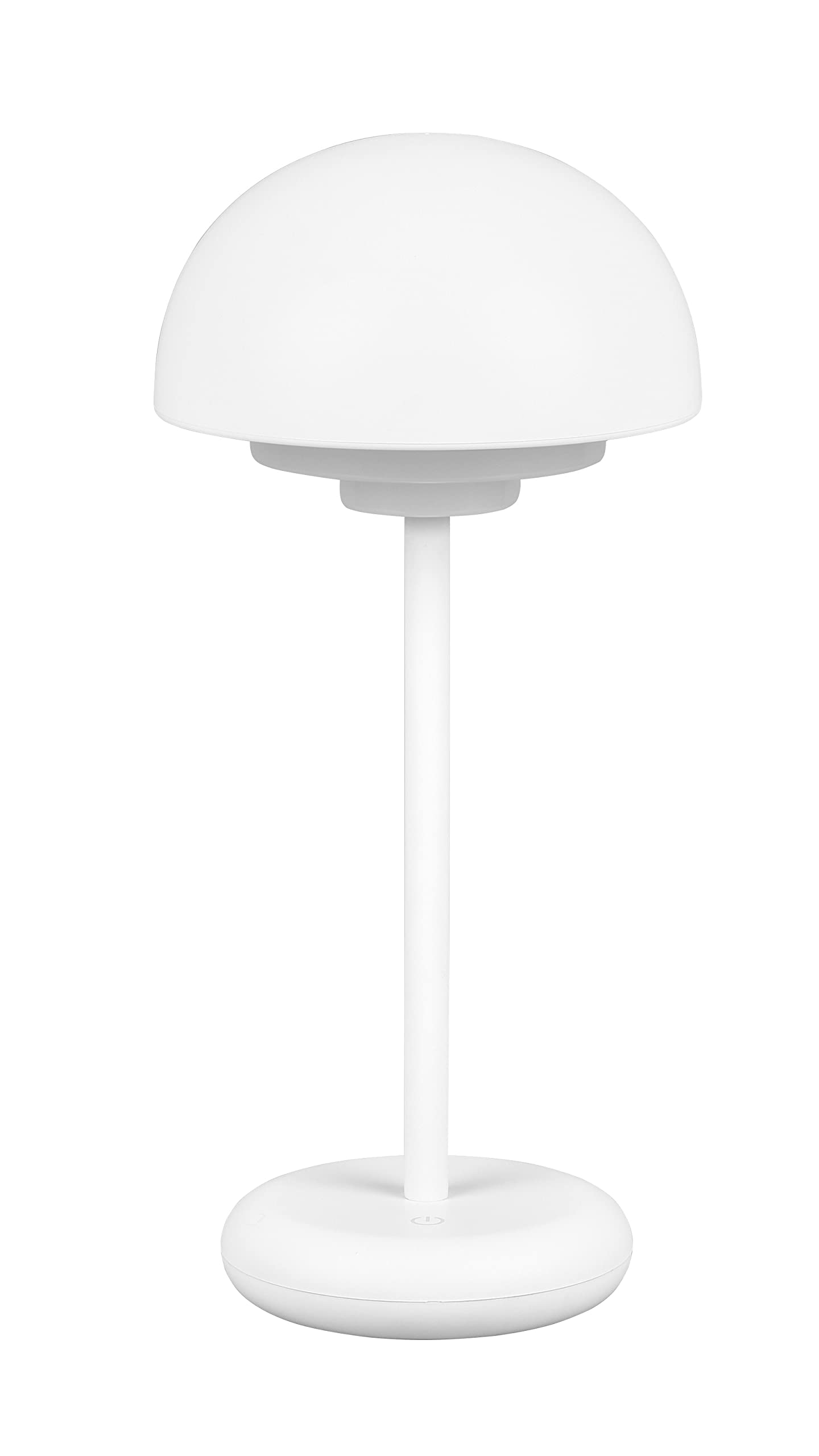 Reality, Sobremesa, Elliot incl. 1 x LED,SMD,2,0 Watt,3000K,180 Lm. Cuerpo: Plástico, estera blanca Ø:13,5cm, A:30,0cm Función Táctil 4 nivel,Funcionamiento de la batería,IP44,