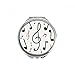 Music Notation Combination Colorful Pattern Hand Compact Mirror Round Portable Pocket Glass