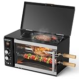 AMZCHEF Electric Rotisserie Grill 2-in-1
