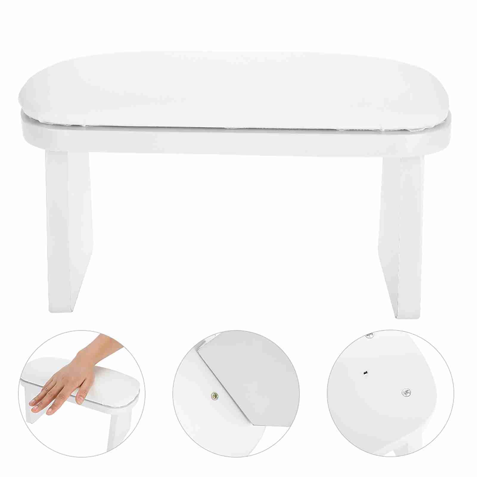 Poduszka do manicure, bezprzewodowa poduszka podtrzymująca ramię dla techników paznokci, miękka, wygodna poduszka do rąk w jednolitym kolorze, do użytku w salonie (biała)