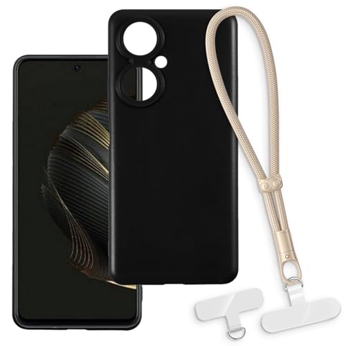 OAGELIM 2-in-1�ی�P�[�X�ƃ��X�g�X�g���b�v Huawei Nova 11i 4G �Ƃ̌݊������� ���O���\�ȃ��j���[�h�t���d�b�J�o�[�A����~�ߕ����h�~�O���b�v�n���h�� (�u���b�N + �S�[���h)