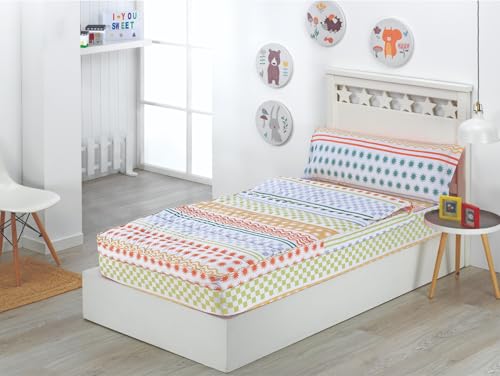 Sibiles - Saco Nórdico Con Cremallera, Bajera Ajustable Y Relleno Incluido Cama 90 Y Cama 105 Color Color L Talla Cama 90