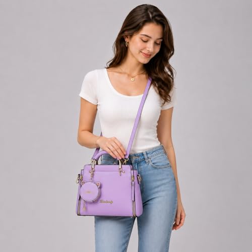 Image of SANTORINI Women Handbag Leather Fancy Bag | Satchel Bag with zipper closure and coin pouch | Small size Purse for girls with Strap | Party Clutch for ladies