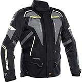 Richa Motorradjacke mit Protektoren Motorrad Jacke Infinity 2 Flare Textiljacke grau/neon-gelb XL, Herren, Tourer, Ganzjährig