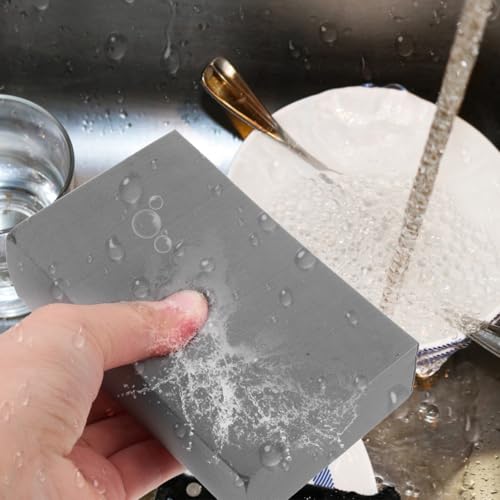Image of Ipetboom Cleaning Sponge 2-Pack 4.72 X 2.83 X 1.10 in Non-Scratch Dish Washing Sponge for Kitchen Sink Bathtub Wall Table Wiping Multi-Purpose Home Cleaning Tool