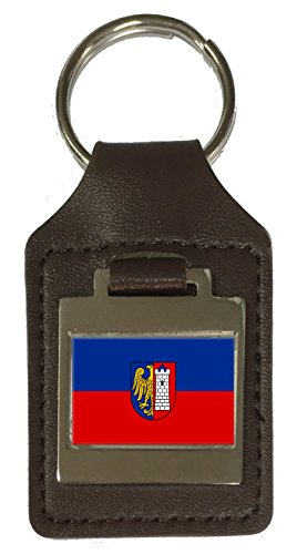 Porte-clés en cuir gravé Pologne : ne perdez plus vos clés grâce à ce repère en cuir robuste
