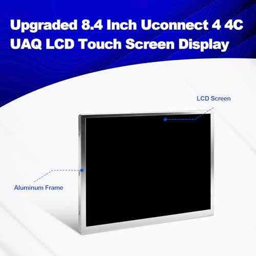 Image of 8.4 Inches Uconnect 4 4C UAQ LCD Touch Screen Display Compatible with 2018-2023 Challenger Grand Cherokee Ram Trucks Digitizer Part Numbers TDO-XGA084 68388570AB