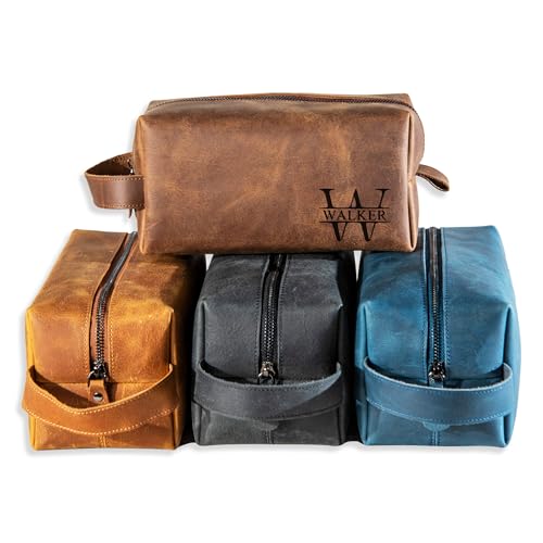 Personalized Hand Crafted Leather Toiletry Bag for Men