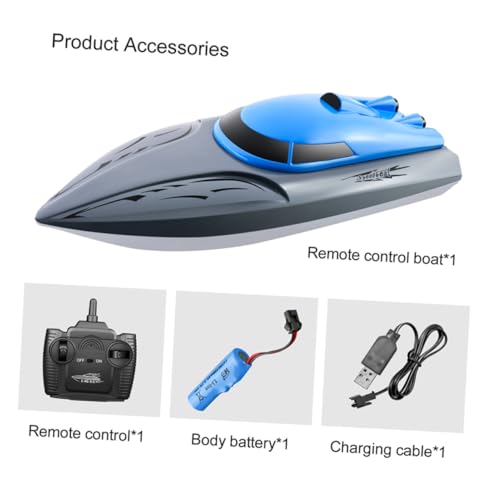 Bateau télécommandé rechargeable Uonlytech étanche avec double moteur pour piscine