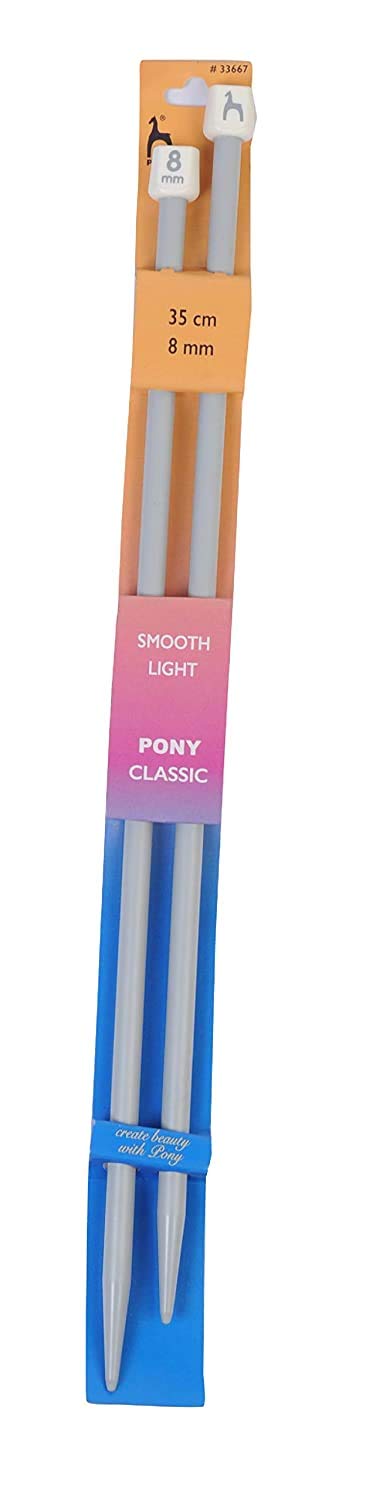 M Fabrics Classic Knitting pin Pair no. 08 mm Smooth Light 35cm Long Plastic Needles (Standard Size Multicolour) Size 0-image-28