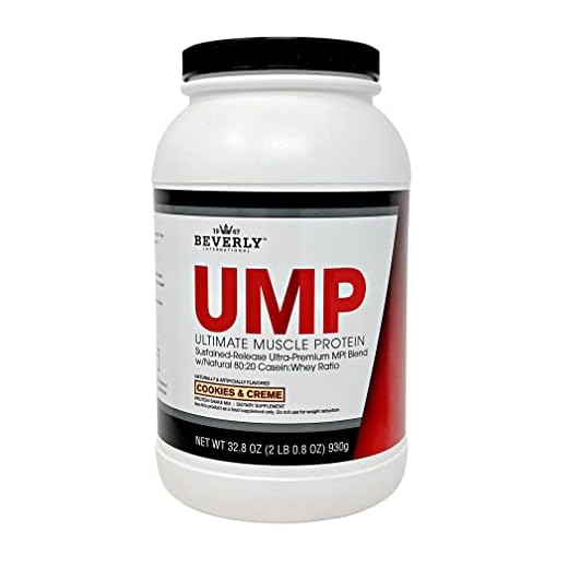 Beverly International UMP Protein Powder, Cookies & Cream. Unique Whey-Casein Ratio Builds Lean Muscle. Easy to Digest. No Bloat. (32.8 oz) 2lb .8 oz