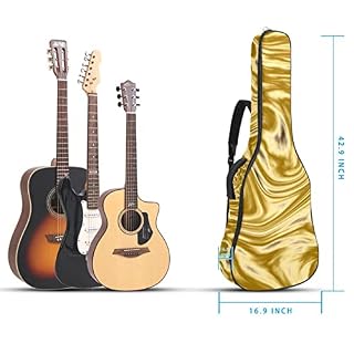Housse pour guitare acoustique Motif ananas Épaisseur 1 cm, Multicolore 08, 42.9×16.9×4.7 in, Organiseur de sac - Les Beatles, Paul McCartney, John Lennon, RIngo Starr, George Harrison Housse pour guitare acoustique Motif ananas Épaisseur 1 cm, Multicolore 08, 42.9x16.9x4.7 in, Organiseur de sac – Image 5