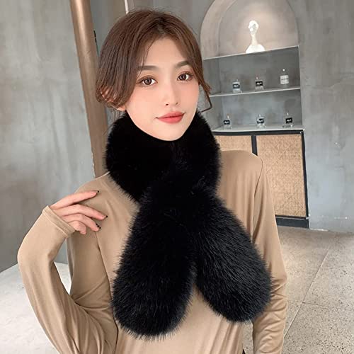 Winter Faux Fur Collar Fancy Women’s Neck Warmer Scarf Wrap, Thick and Cozy Fox Fur Neck Guard Collar4