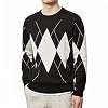 YIXIN2013SHOP Heren Sweater Heren Diamant Geruite Gebreide Truien Katoen Zachte Ronde hals Herfst Winter Sweatshirts…