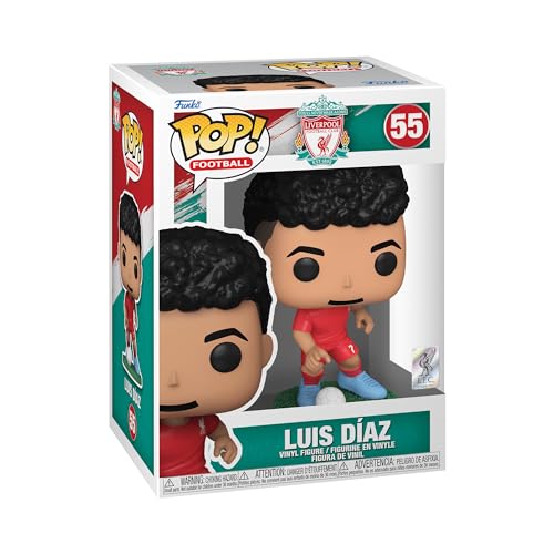 Funko POP! Soccer: Liverpool FC - Luis Diaz - Figuras Miniaturas Coleccionables Para Exhibición - Idea De Regalo - Mercancía Oficial - Juguetes Para Niños Y Adultos - Fans De Sports