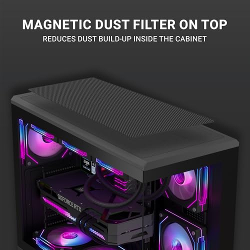 Image of Ant Esports Crystal X6 Lite Mid-Tower Computer Case /Gaming Cabinet - Black | Support E-ATX, ATX, Micro-ATX, Mini-ITX | Pre-Installed 6 ARGB Fans