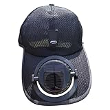 Gorras solares recargables con ventilación ajustable, velocidad del viento, 600 mAh, para aventuras al aire libre, gorra de enfriamiento, ligera, transpirable, con ventilador solar, gorras de béisbol
