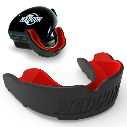 MADGON Mundschutz für ideale Atmung & leicht Anpassbar | Sport Zahnschutz für Kampfsport MMA Boxen Kickboxen - Erwachsene MADGON Mundschutz für ideale Atmung & leicht Anpassbar | Sport Zahnschutz für Kampfsport MMA Boxen Kickboxen - Erwachsene