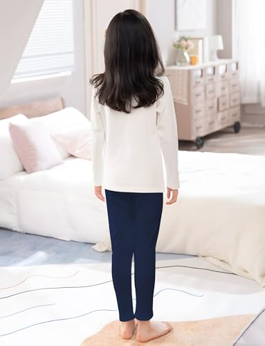 VOGRYE 2 Pack Girls Leggings Thick Cotton Leggings for Kids Full Length Pants Stretchy4