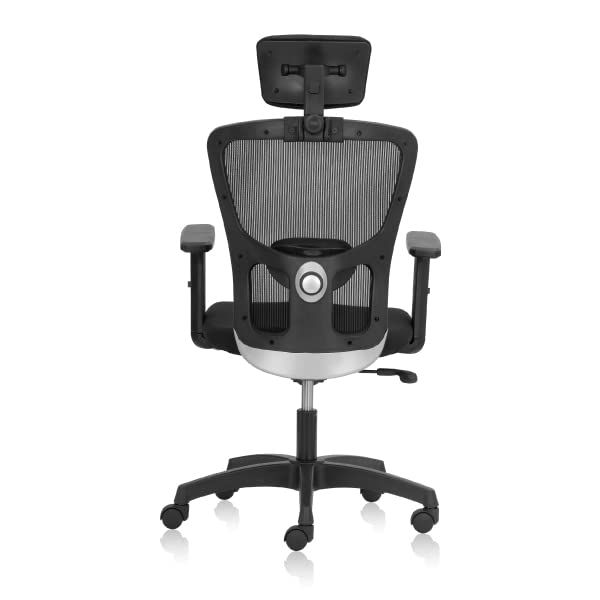 Image of Fluid Basics - High Back Ergonomic Chair with Mesh Back & Adjustable Arms - Black