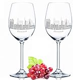 Leonardo Weinglas mit Gravur - Darmstadt Geschenk im 2er Set - Weingeschenk - Souvenir Andenken & Mitbringsel - Geburtstagsgeschenk für Sie & Ihn
