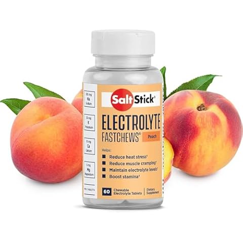 SaltStick Fastchews Buffered Electrolyte Salts Tablet - 60 Count, Peach - 03-4060 Cover