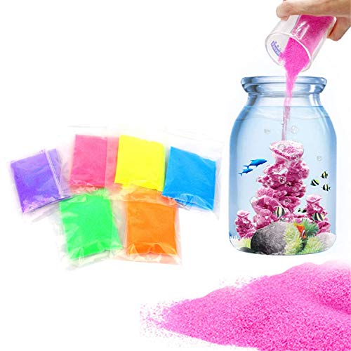 JULAN 6 Pack Magic Sand - Educational Innovations Magic Sand Space Sand Hydrophobic Sand Play Sand Colored Sand Toys for Kids & Adults-6