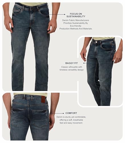 Image of i'sol Men's Loose Baggy Fit Wide Legged Jeans