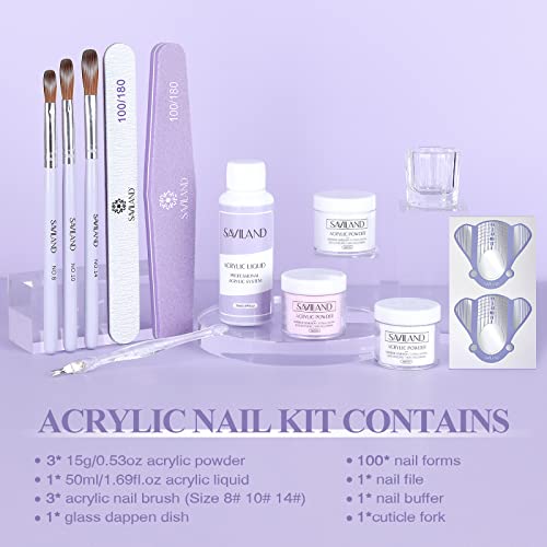 Saviland Complete Beginner Acrylic Nail Starter Kit #TOP17