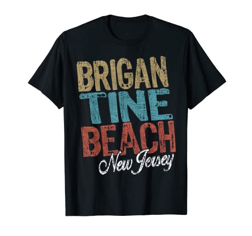 BRIGANTINE Beach New Jersey HIBISCUS & SCRIPT Tre Toni Pal Maglietta