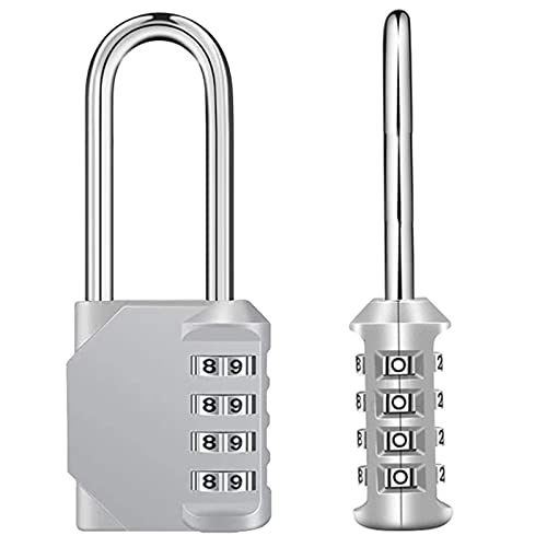 Image of 2.6 Inch Long Shackle Combination Padlock, 4 Digit Resettable Outdoor Waterproof Lock, Combo Lock for School, Gym or Sports Locker, Employee Locker, Fence, Gate,Toolbox, Case, Hasp Storage