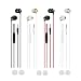GADGET.COOL Earbuds with Mic Pack 4pcs – Wired Headphones with Microphone, 4 Colors, 3.5mm AUX Jack, Stereo Sound and Bass, Color Earbuds Pack for iPhone Smartphone Tablet MP3