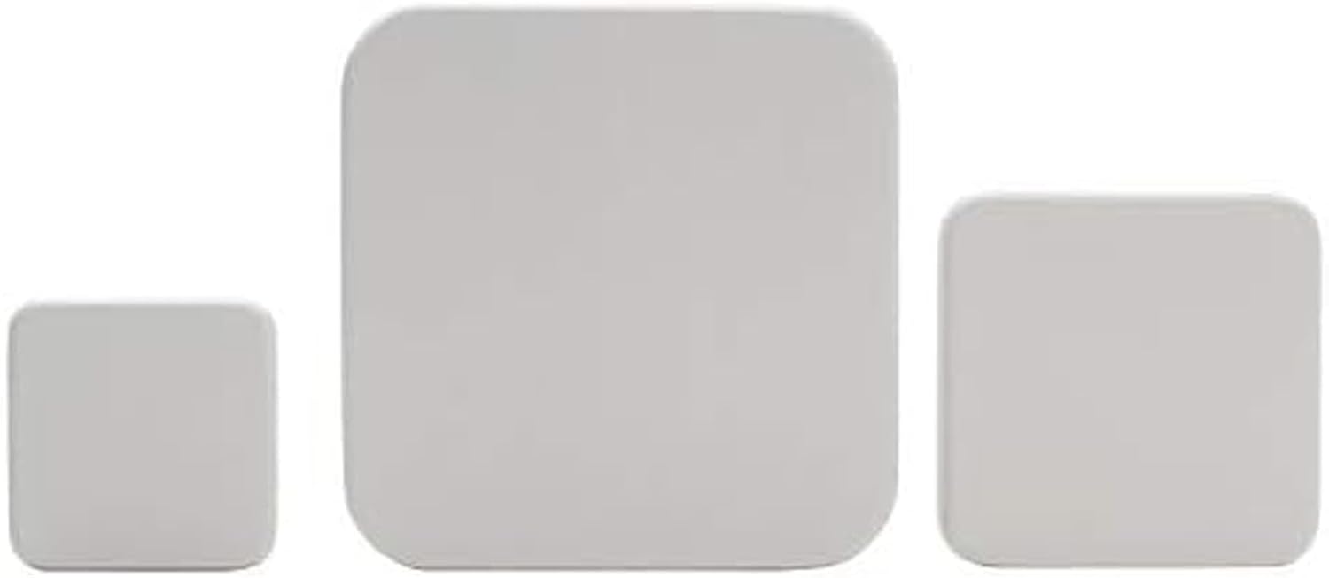 MELANNCO Graduated MDF Wall Hook, Set of 3, White
