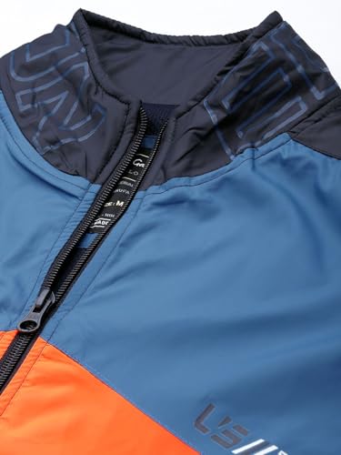 Image of The Indian Garage Co Men Regular Fit Colorblocked Wind Cheater