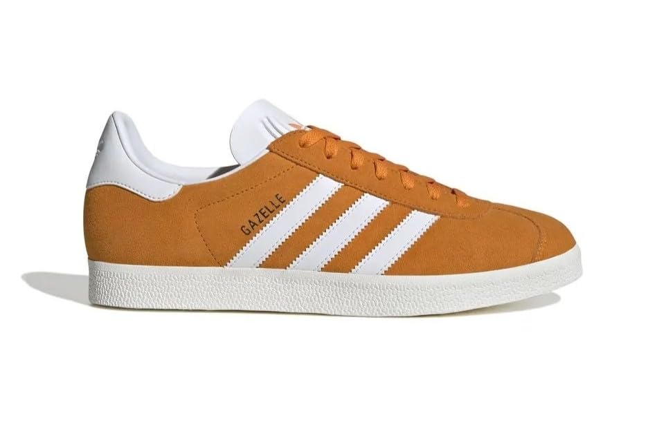 adidas Men's Gazelle Orange/Cloud White-Core White (IG2091) - 7.5
